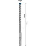 Ударне свердло EXPERT SDS plus-7X, 9 x 100 x 165 мм Bosch, фото , изображение 3 | SNABZHENIE.com.ua
