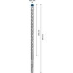 Ударне свердло EXPERT SDS plus-7X, 12 x 200 x 265 мм Bosch, фото , зображення 3 | SNABZHENIE.com.ua