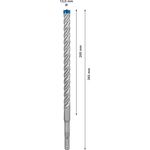 Ударне свердло EXPERT SDS plus-7X, 13 x 200 x 265 мм Bosch, фото , зображення 3 | SNABZHENIE.com.ua