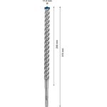 Ударне свердло EXPERT SDS plus-7X, 17 x 250 x 315 мм Bosch, фото , изображение 3 | SNABZHENIE.com.ua