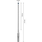 Ударне свердло EXPERT SDS plus-7X, 6 x 150 x 215 мм, 10 шт. Bosch, фото , изображение 3 | SNABZHENIE.com.ua
