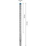 Ударне свердло EXPERT SDS plus-7X, 10 x 150 x 215 мм, 10 шт. Bosch, фото , изображение 3 | SNABZHENIE.com.ua