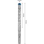 Ударне свердло EXPERT SDS plus-7X, 12 x 100 x 165 мм, 10 шт. Bosch, фото , изображение 3 | SNABZHENIE.com.ua
