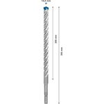 Ударне свердло EXPERT SDS plus-7X, 14 x 200 x 265 мм, 10 шт. Bosch, фото , изображение 3 | SNABZHENIE.com.ua