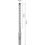Ударне свердло EXPERT SDS plus-7X, 8 x 100 x 165 мм, 50 шт. Bosch, фото , изображение 3 | SNABZHENIE.com.ua