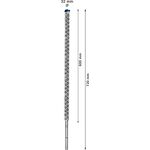 Ударне свердло EXPERT SDS max-8X, 32 x 600 x 720 мм Bosch, фото , зображення 4 | SNABZHENIE.com.ua