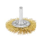 Щетка дисковая MASTERTOOL 50 мм из латунированной проволоки 1/4, фото , изображение 2 | SNABZHENIE.com.ua