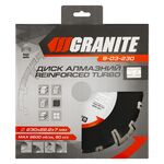 Диск алмазний GRANITE TURBO REINFORCED 230 мм 9-03-230, фото , зображення 2 | SNABZHENIE.com.ua