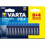 Батарейка Varta Longlife Power лужна AAA  блістер, 12 шт, фото  | SNABZHENIE.com.ua