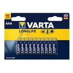 Батарейка Varta Longlife лужна AAA блістер, 10 шт, фото , зображення 2 | SNABZHENIE.com.ua