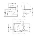 Унитаз подвесной Qtap Robin Ultra Quiet 520×365×340 мм, Anthracite, с сиденьем Slim Duroplast / Soft-close / Quick Release QTROB26AN48995, фото , изображение 2 | SNABZHENIE.com.ua