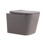 Унитаз подвесной Qtap Tern Ultra Quiet 520×345×325 мм, Stone grey, с сиденьем Slim Duroplast / Soft-close / Quick Release QTTER26SG49000, фото  | SNABZHENIE.com.ua