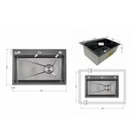 Мойка для кухни интегрированная Lidz Handmade H6845HB Decor Black PVD Honeycomb 3,0/1,0 мм LDH6845HDECBLM49445, фото , изображение 2 | SNABZHENIE.com.ua