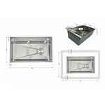 Мойка для кухни интегрированная Lidz Handmade H7545 Brushed Steel 3,0/1,0 мм LDH7545BRU49457, фото , зображення 2 | SNABZHENIE.com.ua