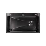 Мойка для кухни интегрированная Lidz Handmade H7545B Brushed Black PVD 3,0/1,0 мм LDH7545BRUBLM49458, фото , изображение 3 | SNABZHENIE.com.ua