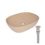 Раковина накладная Qtap Aquarius 470x380x120 мм, Beige, прямоугольная, с донным клапаном QTAQA188SB49781, фото  | SNABZHENIE.com.ua