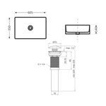 Раковина накладная Qtap Tern 610x350x135 мм, Stone grey, прямоугольная, с донным клапаном QTTER188SG49789, фото , зображення 2 | SNABZHENIE.com.ua