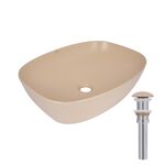 Раковина накладная Qtap Cardinal 500х380х140 мм, Beige, прямоугольная, с донным клапаном QTCAR188SB49825, фото  | SNABZHENIE.com.ua