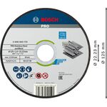 Диск відрізний Bosch Professional для нержавіючої сталі та металу, 125x1.6x22.23мм, 100шт, фото , зображення 3 | SNABZHENIE.com.ua