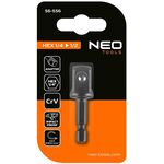 Перехідник Neo Tools, 1/4" Hex 1/2" квадрат, ударний, сталь S2, фото , зображення 3 | SNABZHENIE.com.ua