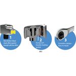 Трещотка 1/4", 90 зубцов, флажковая с кнопкой, IP51, фото , изображение 2 | SNABZHENIE.com.ua