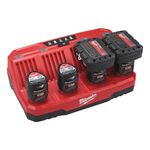 Зарядний пристрій MILWAUKEE M12 C4 (для 4-х акум. M12) 4932430554, фото , зображення 6 | SNABZHENIE.com.ua