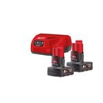 Энергокомплект MILWAUKEE M12 NRG-602 (B6 2шт + З/У С12С), фото , изображение 2 | SNABZHENIE.com.ua