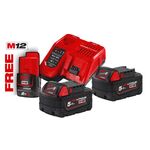 Енергокомплект M18 NRG-502 (В5 2шт; з/у M12-18FC) + подарунок Акумулятор M12 B2 4933459217, фото  | SNABZHENIE.com.ua