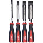 Набор плоских стамесок MILWAUKEE 4 шт. (6, 12, 19, 25 мм), фото , изображение 2 | SNABZHENIE.com.ua