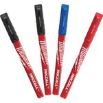 Набор маркеров MILWAUKEE INKZALL Fine Tip (Синий/Красный/Черный), фото , изображение 2 | SNABZHENIE.com.ua
