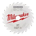 Диск пильний PFTE MILWAUKEE, 210х30х1,9мм, 24 зуб., фото , зображення 2 | SNABZHENIE.com.ua