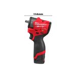 Гайковерт аккумуляторный бесщеточный MILWAUKEE 3/8'' (305 Нм) M12 FSCIWF38-252X, с кольцом, фото , изображение 4 | SNABZHENIE.com.ua