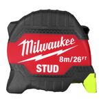 Рулетка магнитная STUD MILWAUKEE (Gen 3), 8м/26фт (33мм), фото  | SNABZHENIE.com.ua