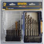 Набор свёрл HSS-E COBALT 15шт. : 1.5/2/2.5/3/3.5/4/4.5/5/5.5/6/6.5/7/8/9/10мм, IRWIN, фото  | SNABZHENIE.com.ua