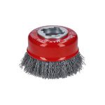 Щетка чашечная Bosch X-Lock 75 мм, витая сталь 0,3 мм, фото  | SNABZHENIE.com.ua