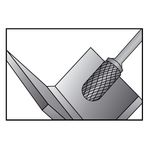 Борфреза (шарошка) сфероцилиндрическая 16,0 х 25,0 х 70 мм хвостовик 6 мм; VORM С; насечка 4 сталь MAYKESTAG (0779406116100), фото , изображение 2 | SNABZHENIE.com.ua