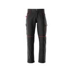 Штани робочі YATO COMFY XL, чорні з червоним, 7 кишень, 100% бавовна, фото  | SNABZHENIE.com.ua