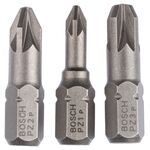 Набір насадок для загвинчування Extra Hard, 3 шт. PZ1; PZ2; PZ3; 25 мм BOSCH, фото  | SNABZHENIE.com.ua