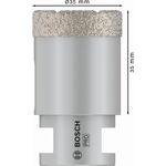 Алмазные сверла для сухого сверления 35 x 35 мм BOSCH, фото  | SNABZHENIE.com.ua