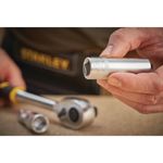 Головка торцевая 1/4" х 21 мм, высокая, шестигранная, STANLEY, фото , изображение 4 | SNABZHENIE.com.ua