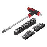 Отвертка Т-образная INTERTOOL HT-0422 с 25 насадками, фото  | SNABZHENIE.com.ua