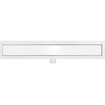 Трап линейный из нержавеющей стали FALA WET-DRY WHITE GLASS 80x7x2 см, фото  | SNABZHENIE.com.ua