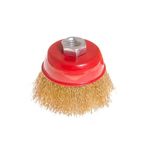 Щетка торцевая MASTERTOOL латунная 65 мм М14 19-7106, фото  | SNABZHENIE.com.ua