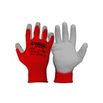 Перчатки трикотажные бесшовные MASTERTOOL, нитриловое покрытие, 10, красно-серые, фото  | SNABZHENIE.com.ua