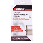 Набор корончатых сверл GRANITE для плитки, 4 шт, 33-73 мм, фото , изображение 2 | SNABZHENIE.com.ua