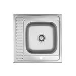 Кухонная мойка накладная Kroner KRP Dekor 6060L (0,6 мм), фото  | SNABZHENIE.com.ua