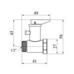 Предохранительный клапан для бойлера Karro 1/2 KR-88144, фото , изображение 2 | SNABZHENIE.com.ua