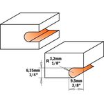 Фреза для закругленных пазов 31,75 x 6,35 x 47,6 мм, CMT, фото , изображение 2 | SNABZHENIE.com.ua