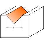Фреза V-образная 90°, 12,7 x 12,7 x 44,5 мм, хвостовик 8 мм CMT, фото , изображение 2 | SNABZHENIE.com.ua