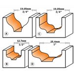 Фреза фигурная для декорирования 19x11x50,8 мм, хвостовик 6 мм CMT, фото , изображение 2 | SNABZHENIE.com.ua
